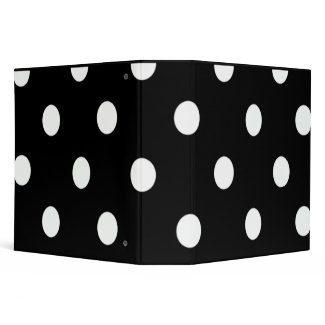 Black And White Polka Dot Keepsake Binder binder
