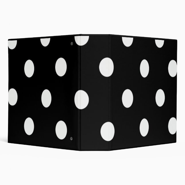 Black And White Polka Dot Keepsake Binder (Background)