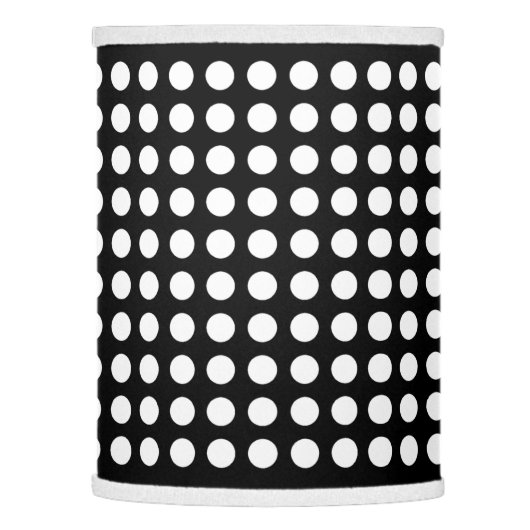 Black And White Polka Dot Lamp Shade (Left)