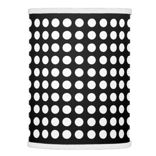 Black And White Polka Dot Lamp Shade (Right)