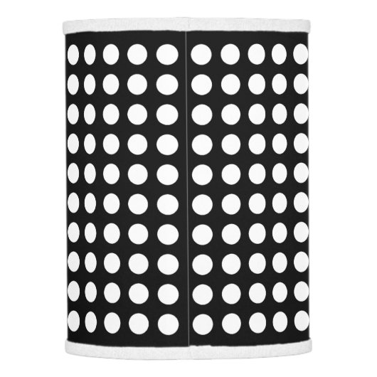 Black And White Polka Dot Lamp Shade (Back)