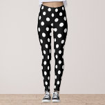 Black and White Polka Dot Leggings<br><div class="desc">Cute black and white polka dot pattern leggings.</div>