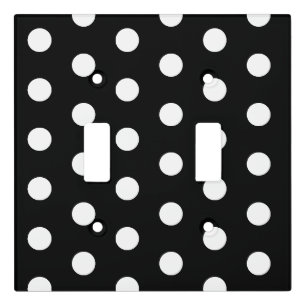 Black and white polka dot light switch