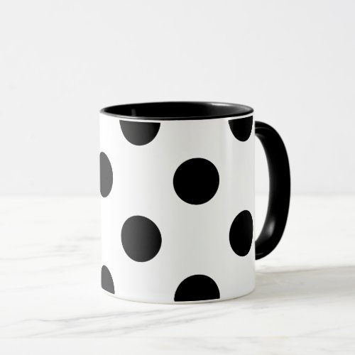 Black and White Polka Dot Mug