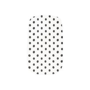 Black and White Polka Dot Nail Art