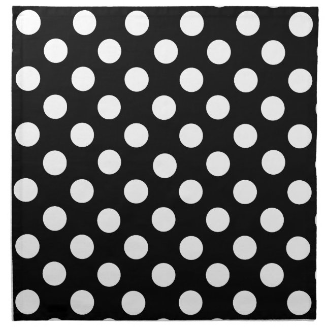 Black and White Polka Dot Napkin (Front)