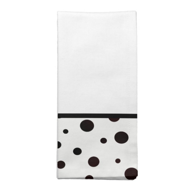Black and White Polka Dot Napkin Set (Folded)