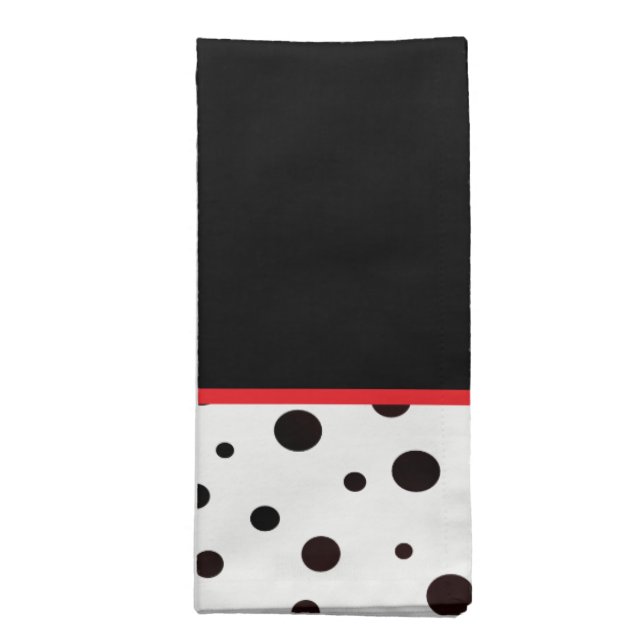 Black and White Polka Dot Napkin Set (Folded)