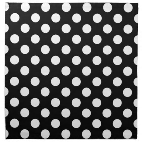 Black and White Polka Dot Napkins