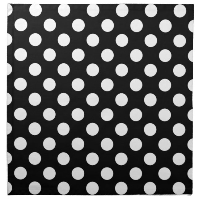 Black and White Polka Dot Napkins (Front)