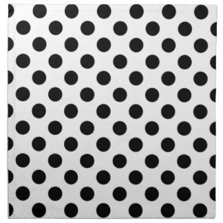 Black and White Polka Dot Napkins