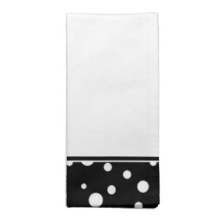 Black and White Polka Dot Napkins Set