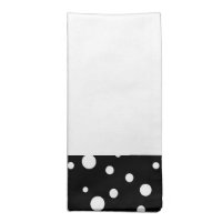 Black and White Polka Dot Napkins Set