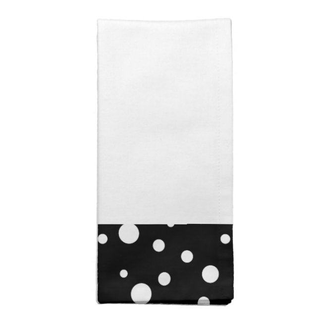Black and White Polka Dot Napkins Set (Folded)
