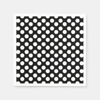 Black and White Polka Dot Paper Napkin