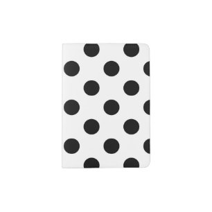 Black and White Polka Dot Passport Holder