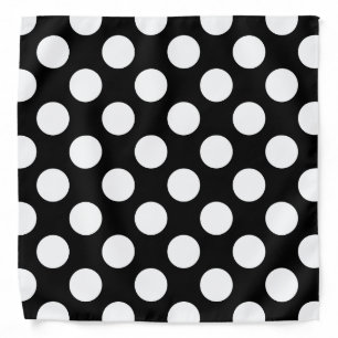 Black And White Polka Dot Pattern Bandana