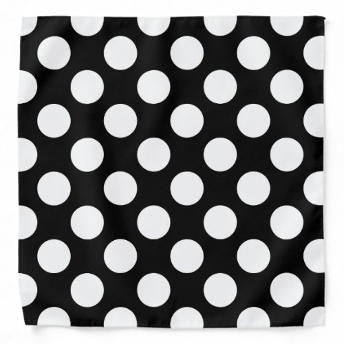 Black And White Polka Dot Pattern Bandana