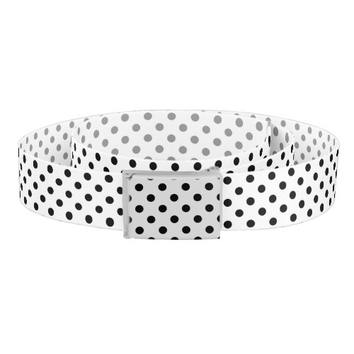 Black and White Polka Dot Pattern Belt