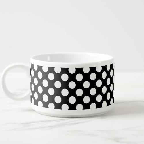 Black And White Polka Dot Pattern Bowl