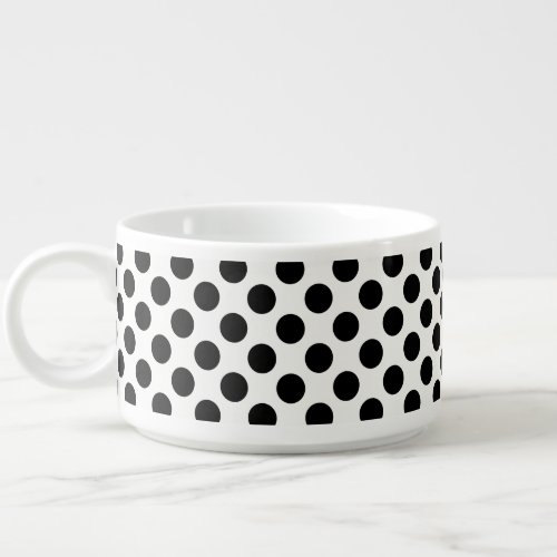 Black And White Polka Dot Pattern Bowl
