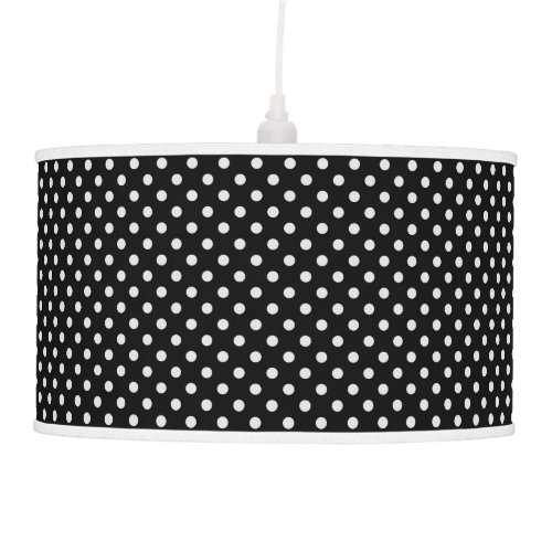 Black and White Polka Dot Pattern Hanging Lamp