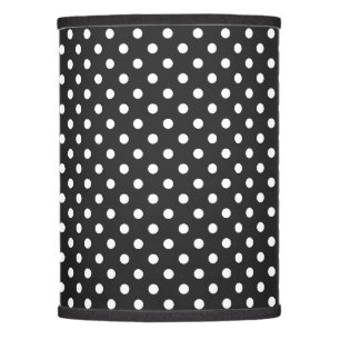 Black and White Polka Dot Pattern Lamp Shade