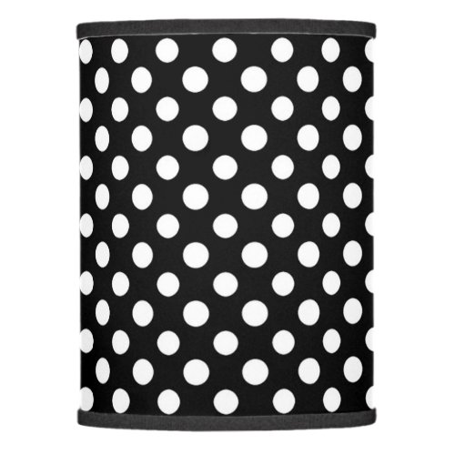 Black and White Polka Dot Pattern Lamp Shade