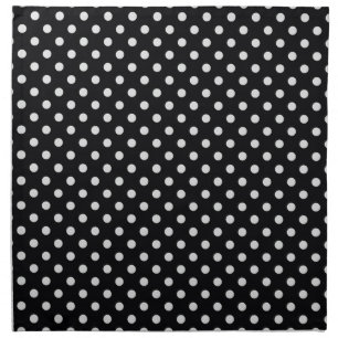 Black and White Polka Dot Pattern Napkin