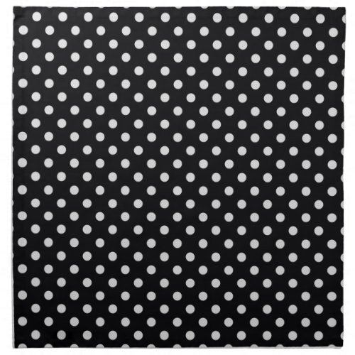 Black and White Polka Dot Pattern Napkin