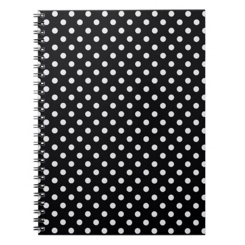 Black and White Polka Dot Pattern Notebook
