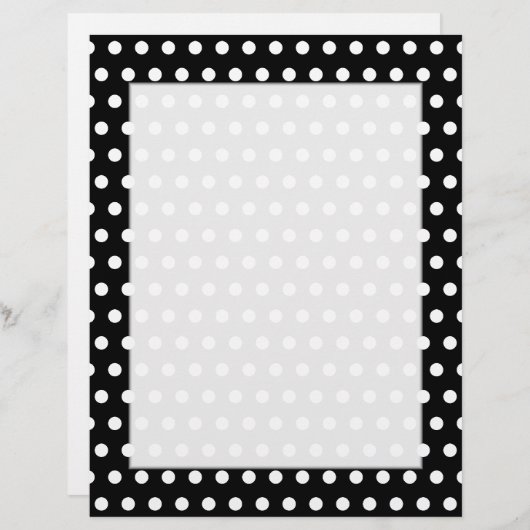 Black and White Polka Dot Pattern. Spotty. (Front/Back)