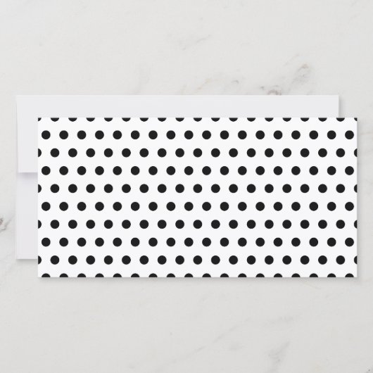 Black and White Polka Dot Pattern. Spotty. (Front)