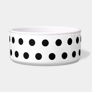 Black and White Polka Dot Pattern. Spotty. Bowl