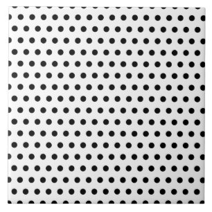 Black and White Polka Dot Pattern. Spotty. Ceramic Tile