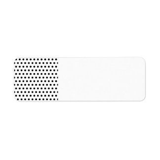 Black and White Polka Dot Pattern. Spotty. Label