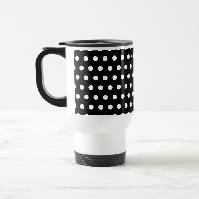 Black and White Polka Dot Pattern. Spotty. Mug