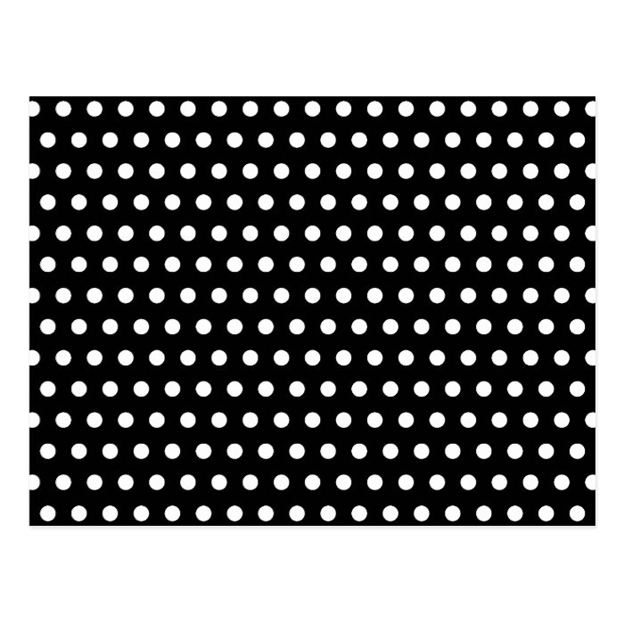 Black and White Polka Dot Pattern. Spotty. Postcards