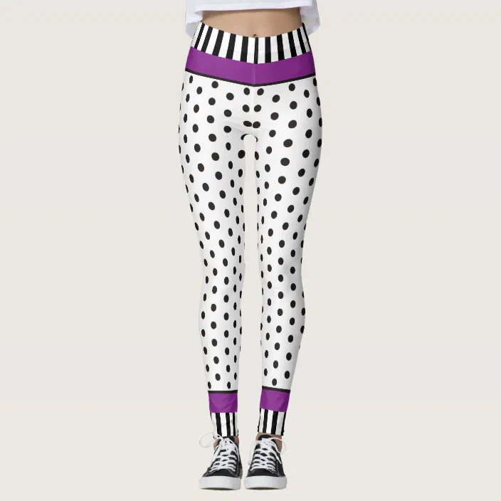 pink and purple polka dot leggings