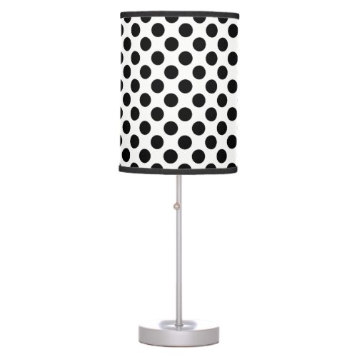Black And White Polka Dot Pattern Table Lamp