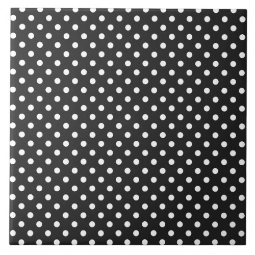Black and White Polka Dot Pattern Tile