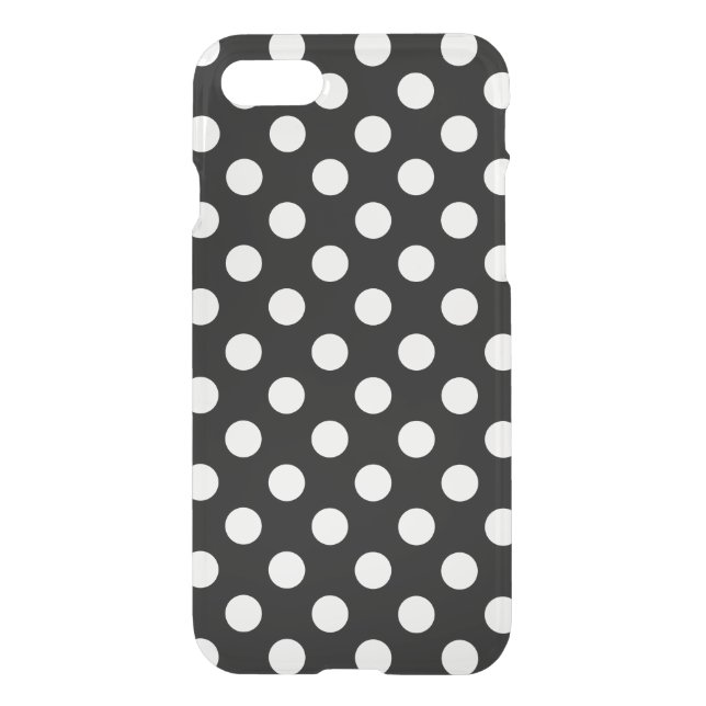 Black And White Polka Dot Pattern Uncommon iPhone Case (Back)