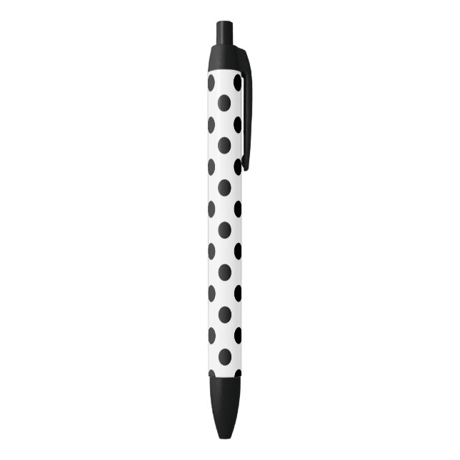 Black and White Polka Dot Pen (Bottom (Vertical))