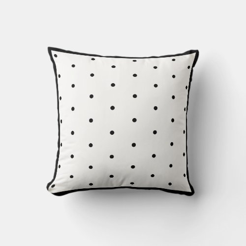Black and white polka dot  pillow