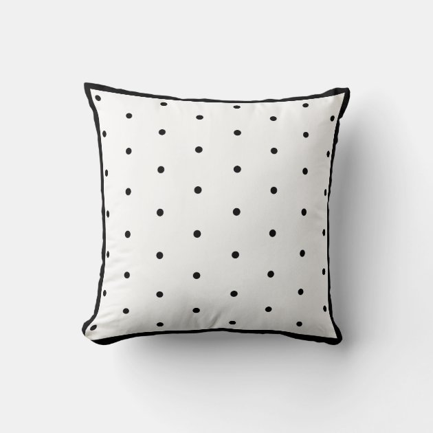 Black and white polka dot online pillows