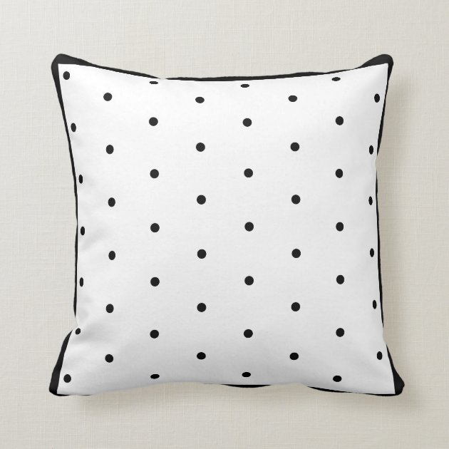 black polka dot pillow
