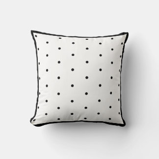 Black and white polka dot pillow