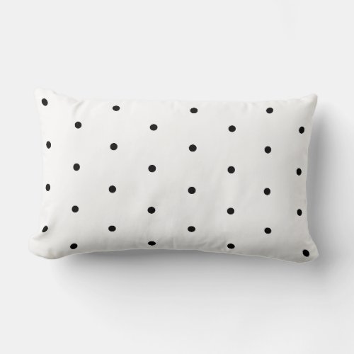 Black and white polka dot  pillow