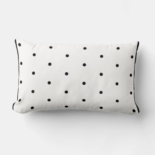 Black and white polka dot  pillow