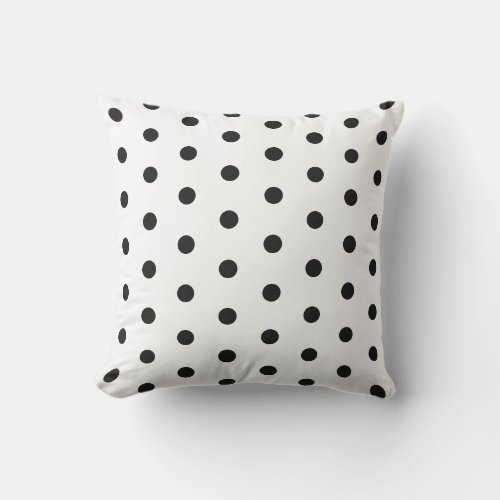 Black and white polka dot  pillow